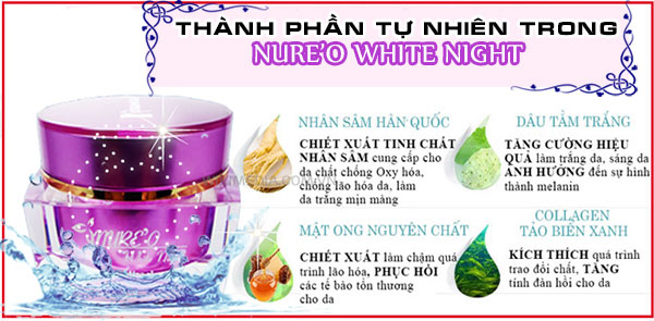 Kem dưỡng trắng da ban đêm Nure'o White Night chính hãng Korian Beauty