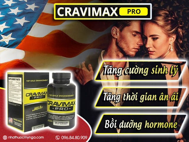 Thuốc tăng kích thước cậu nhỏ của Mỹ Cravimax Pro